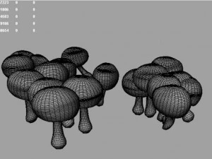 mica mushrooms 3D Model