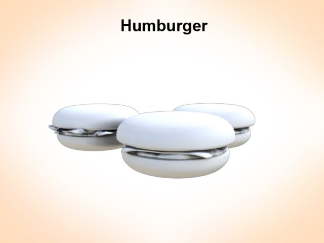 humburger 3D 모델 .c4d .max .obj .3ds .fbx .stl .blend 