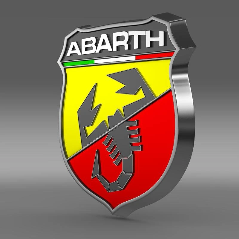 abarth logo 3D Model .c4d .max .obj .3ds .fbx .stl .blend 