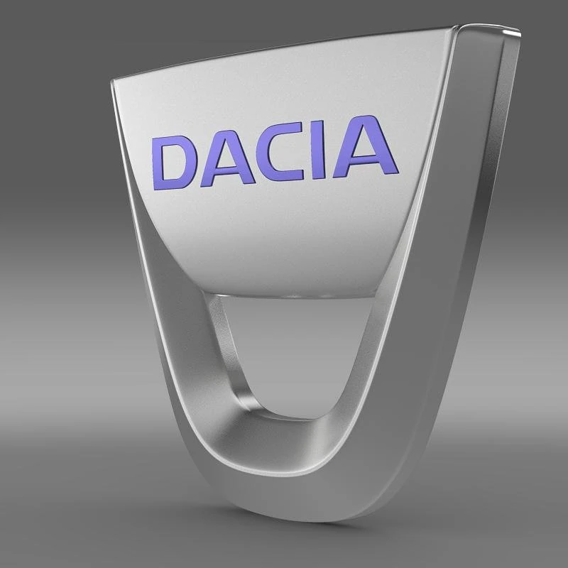 dacia logo 3D Model .c4d .max .obj .3ds .fbx .stl .blend 