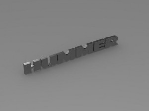 hummer logo Modello 3D