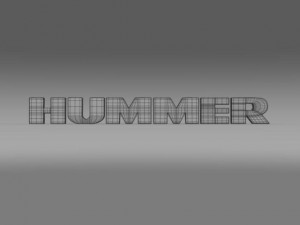 hummer logo Modello 3D