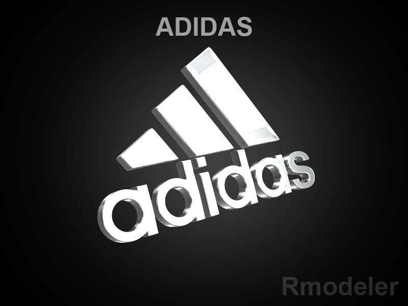 Adidas 3d Logo Modelo 3D in Otros 3DExport