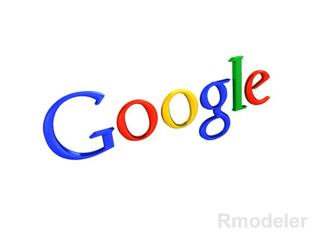 google 3d logo 3D Model .c4d .max .obj .3ds .fbx .stl .blend 