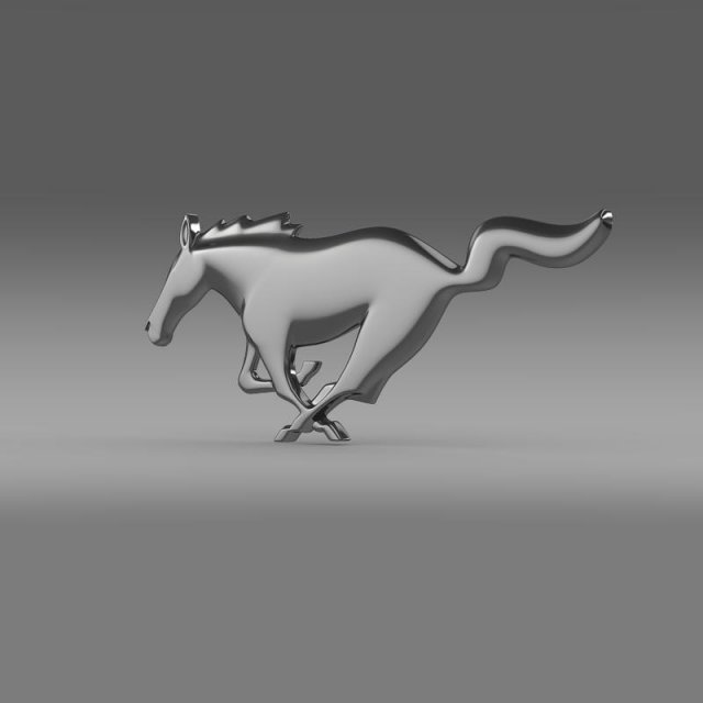 ford mustang 2009 logo 3Dモデル .c4d .max .obj .3ds .fbx .stl .blend 