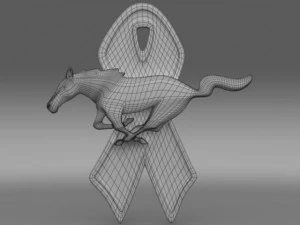 mustang wip 2009 logo 3D Model