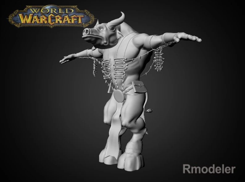 tauren shaman 3D Model .c4d .max .obj .3ds .fbx .stl .blend 