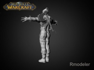 red ork axe 3D 模型