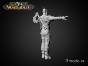 red ork axe 3D 模型