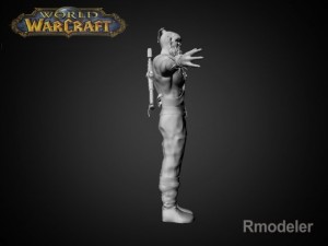 red ork axe 3D 模型