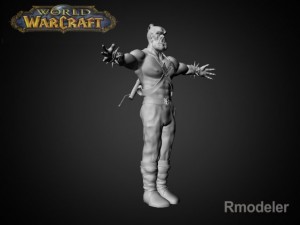 red ork axe 3D 模型
