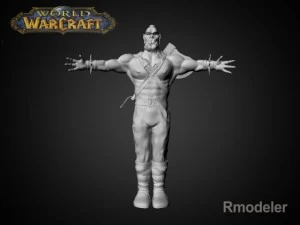 red ork axe 3D Model