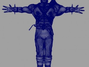 red ork axe 3D 模型