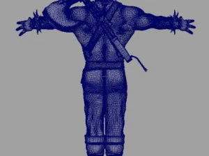red ork axe 3D Model
