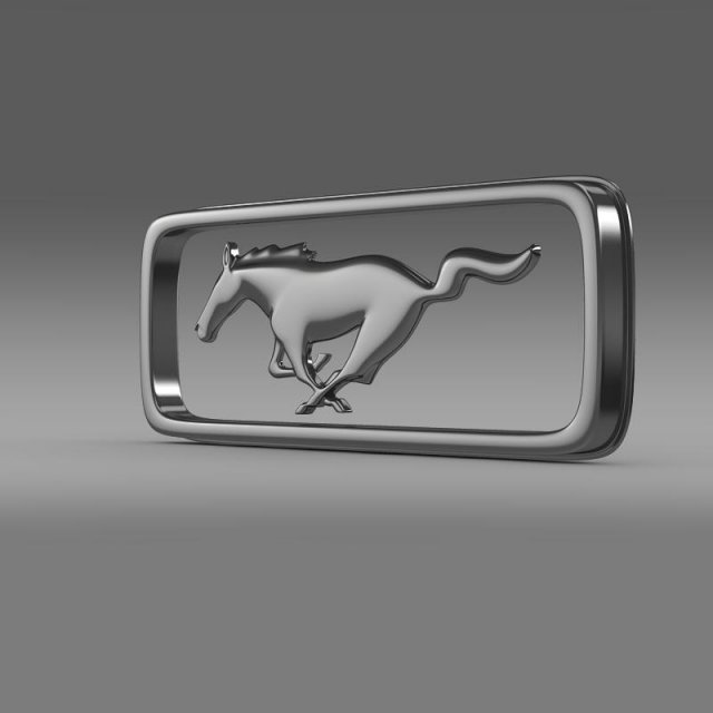 mustang olgest logo 3D Modell .c4d .max .obj .3ds .fbx .stl .blend 