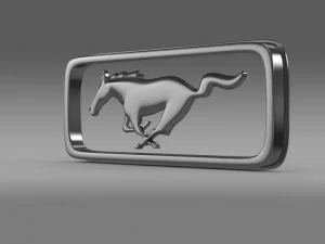 Mustang &auml;ltestes Logo 3D Modell