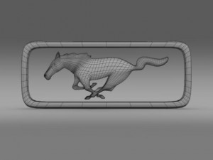 mustang olgest logo 3D Modell