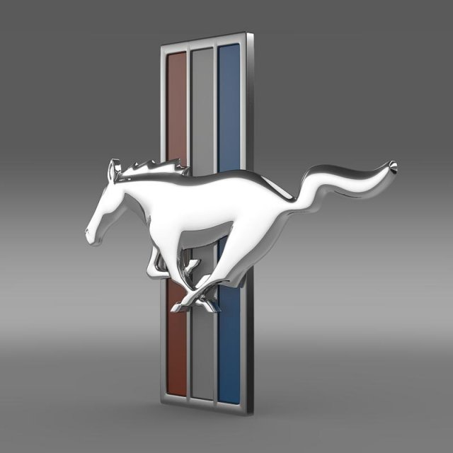 mustang boss 2008 logo 3D Model .c4d .max .obj .3ds .fbx .stl .blend 
