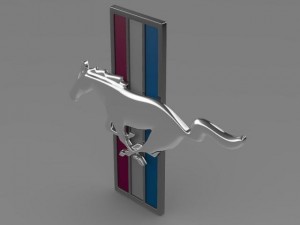 mustang boss 2008 logo 3D Model