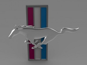 mustang boss 2008 logo 3D Model