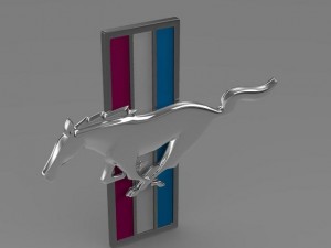 mustang boss 2008 logo 3D Model