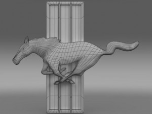 mustang boss 2008 logo 3D Model