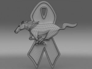 mustang wip 2010 logo 3D Model