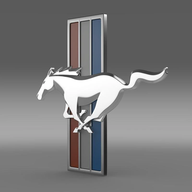 mustang boss 2012 logo 3D Model .c4d .max .obj .3ds .fbx .stl .blend 
