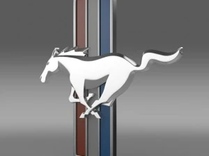 logotipo do chefe do mustang 2012 Modelo 3D