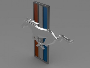 mustang boss 2012 logo 3D Model
