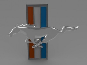 mustang boss 2012 logo 3D Model