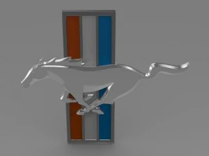 mustang boss 2012 logo 3D Model