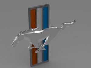 mustang boss 2012 logo 3D Model
