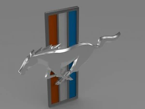 mustang boss 2012 logo 3D Model