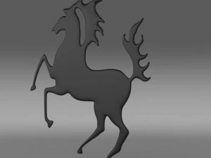 पोर्शे घोड़ा लोगो 3D मॉडल