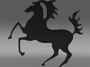 porsche horse logo 3D 모델