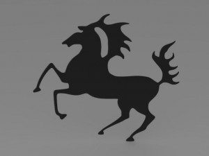 porsche horse logo 3D 모델