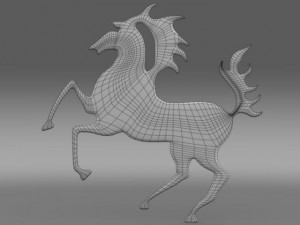 porsche horse logo 3D 모델