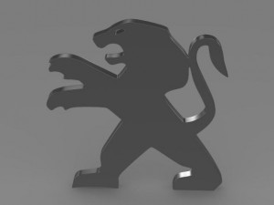 peugeot wheel logo Modello 3D