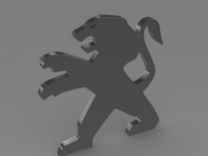 peugeot wheel logo Modello 3D