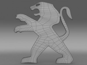 peugeot wheel logo Modello 3D