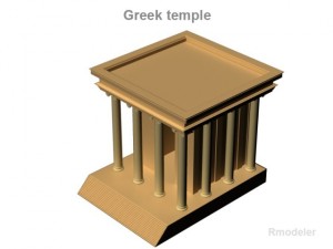 greek small temple 3D 모델