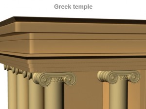 greek small temple 3D 모델