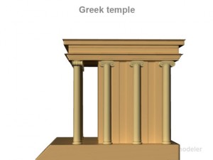 greek small temple 3D 모델