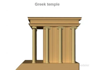 greek small temple 3D Model