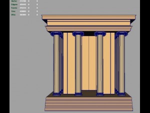 greek small temple 3D 모델