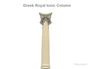 greek ionic royal column 3D Model