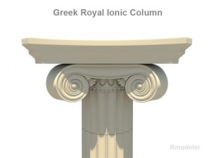 greek ionic royal column 3D Model