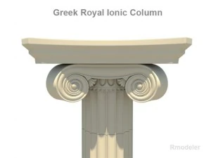 greek ionic royal column 3D Model