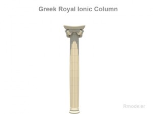 greek ionic royal column 3D Model
